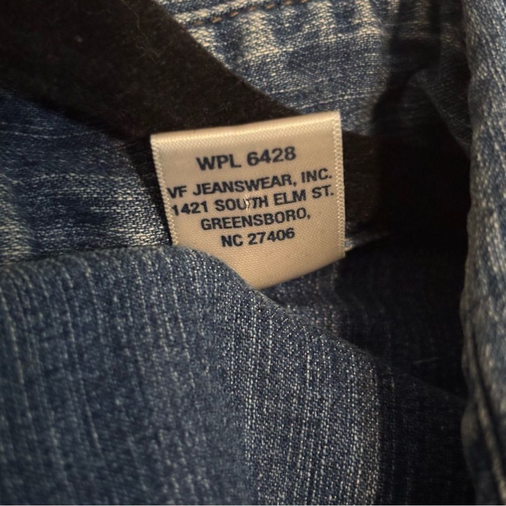 Vintage 90s VF Jeanswear Riders Long Sleeve Button Up Blue Denim Shirt Sz XL - Picture 4 of 5